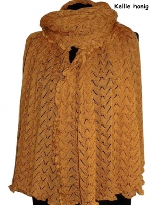 Invero Stola KELLIE - 100% Schurwolle (Merino extra fein)