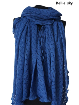 Invero Stola KELLIE - 100% Schurwolle (Merino extra fein)