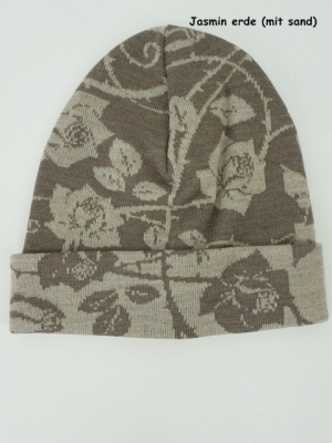 Invero M�tze Jasmin - 100% Schurwolle (Merino extra fein)