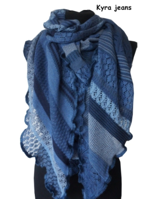 Invero KYRA Tuch - 100% Schurwolle (Merino extra fein)