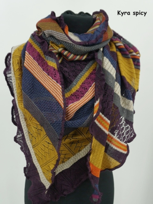 Invero KYRA Tuch - 100% Schurwolle (Merino extra fein)