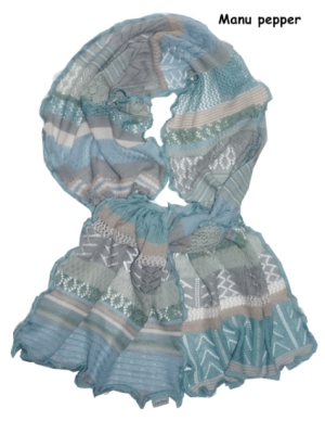 Invero Schal MANU - 100% Schurwolle (Merino extra fein)