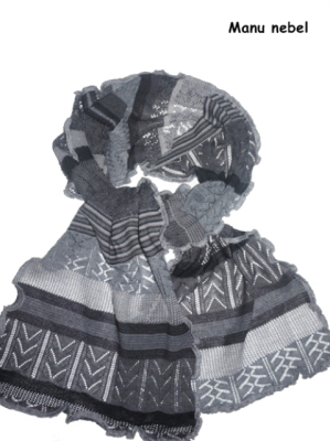 Invero Schal MANU - 100% Schurwolle (Merino extra fein)