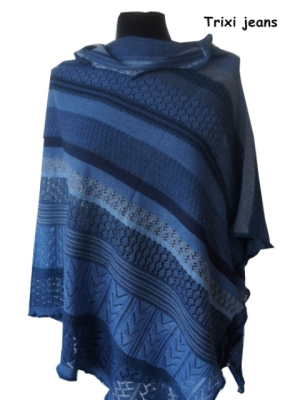 invero Poncho TRIXI - 100% Schurwolle (Merino extra fein)