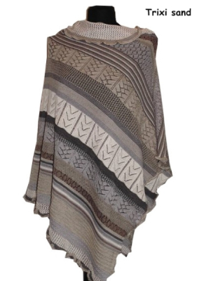 invero Poncho TRIXI - 100% Schurwolle (Merino extra fein)