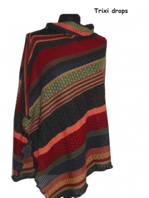 invero Poncho TRIXI - 100% Schurwolle (Merino extra fein)