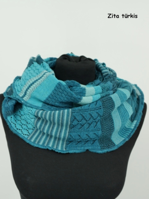 Invero Drehschal ZITA - 100% Schurwolle (Merino extra fein)