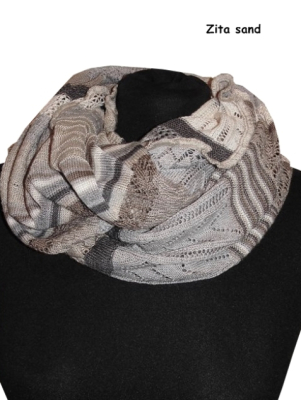 Invero Drehschal ZITA - 100% Schurwolle (Merino extra fein)