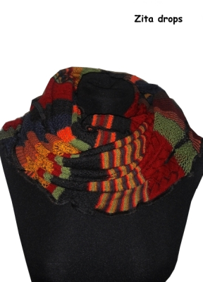 Invero Drehschal ZITA - 100% Schurwolle (Merino extra fein)