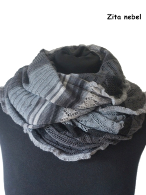 Invero Drehschal ZITA - 100% Schurwolle (Merino extra fein)