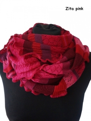 Invero Drehschal ZITA - 100% Schurwolle (Merino extra fein)