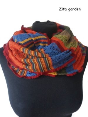 Invero Drehschal ZITA - 100% Schurwolle (Merino extra fein)