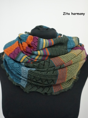 Invero Drehschal ZITA - 100% Schurwolle (Merino extra fein)