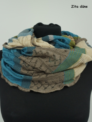 Invero Drehschal ZITA - 100% Schurwolle (Merino extra fein)
