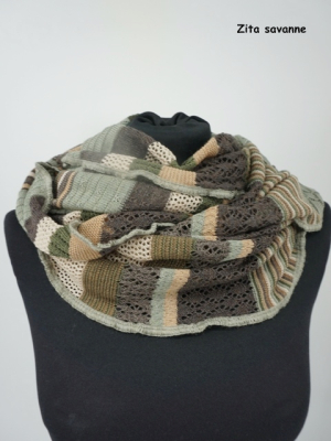 Invero Drehschal ZITA - 100% Schurwolle (Merino extra fein)