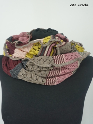 Invero Drehschal ZITA - 100% Schurwolle (Merino extra fein)