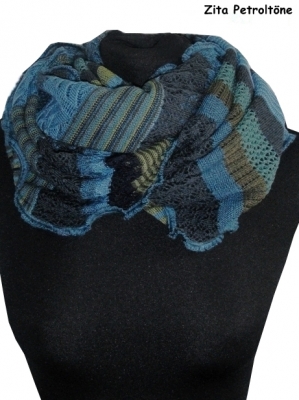 Invero Drehschal ZITA - 100% Schurwolle (Merino extra fein)