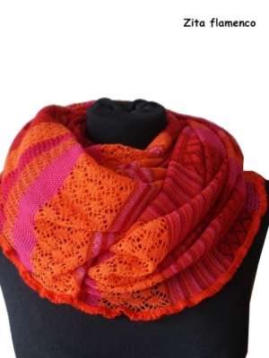 Invero Drehschal ZITA - 100% Schurwolle (Merino extra fein)