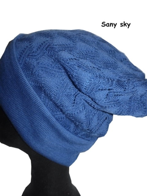 Strickmode aus 100% Wolle eine Mütze mit vier Varianten invero Mütze Sany