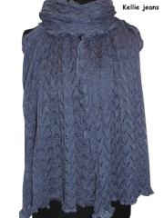 Invero Stola KELLIE - 100% Schurwolle (Merino extra fein)