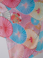 Ahmaddy Seidenschal Circle Pastellt�ne - 100% Seide