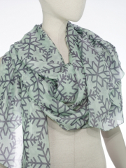Ahmaddy Seidenschal Snowflake - 100% Seide