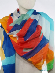 Ahmaddy Schal Paintart - 80% Baumwolle/20%Seide