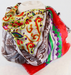 Ahmaddy Seidenschal Paisley - 100% Seide