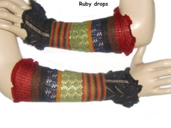 Invero Stulpen RUBY - 100% Schurwolle (Merino extra fein)