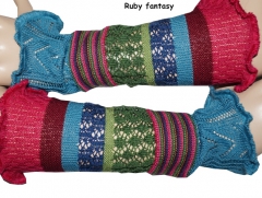 Invero Stulpen RUBY - 100% Schurwolle (Merino extra fein)