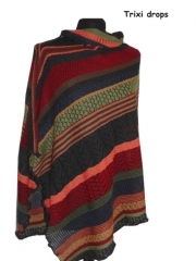invero Poncho TRIXI - 100% Schurwolle (Merino extra fein)
