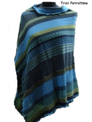 invero Poncho TRIXI - 100% Schurwolle (Merino extra fein)