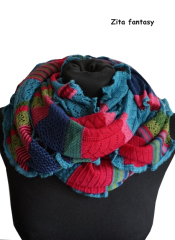 Invero Drehschal ZITA - 100% Schurwolle (Merino extra fein)