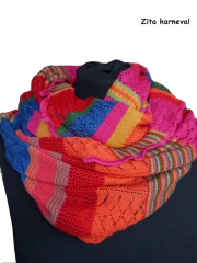 Invero Drehschal ZITA - 100% Schurwolle (Merino extra fein)