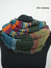 Invero Drehschal ZITA - 100% Schurwolle (Merino extra fein)