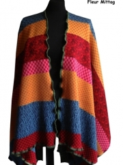 Invero Cape Fleur - 100% Schurwolle (Merino extra fein)
